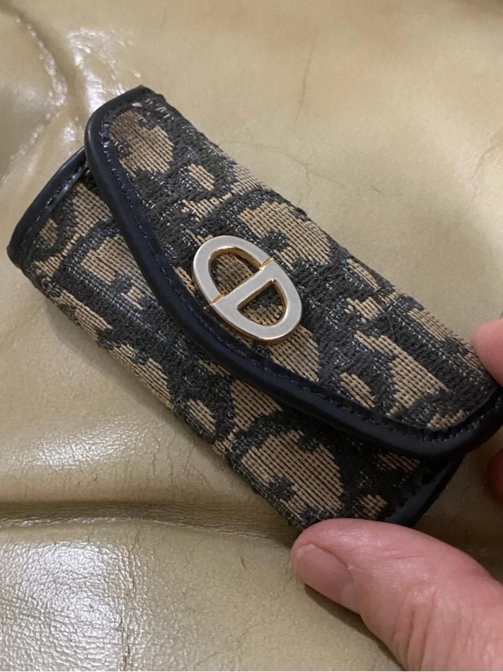 Vintage Dior Key Case Wallet Mini Trotter Logo Fair condition